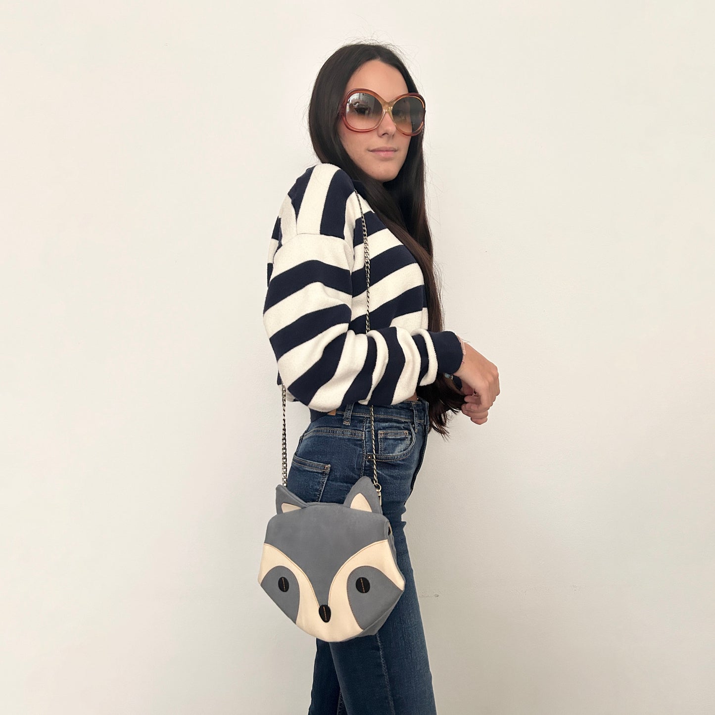 Bolso Mapache Muy Animal Frontal Modelo Adulto | Bob Art Bolso Mapache Muy Animal Frontal Modelo Adulto | Bob Art