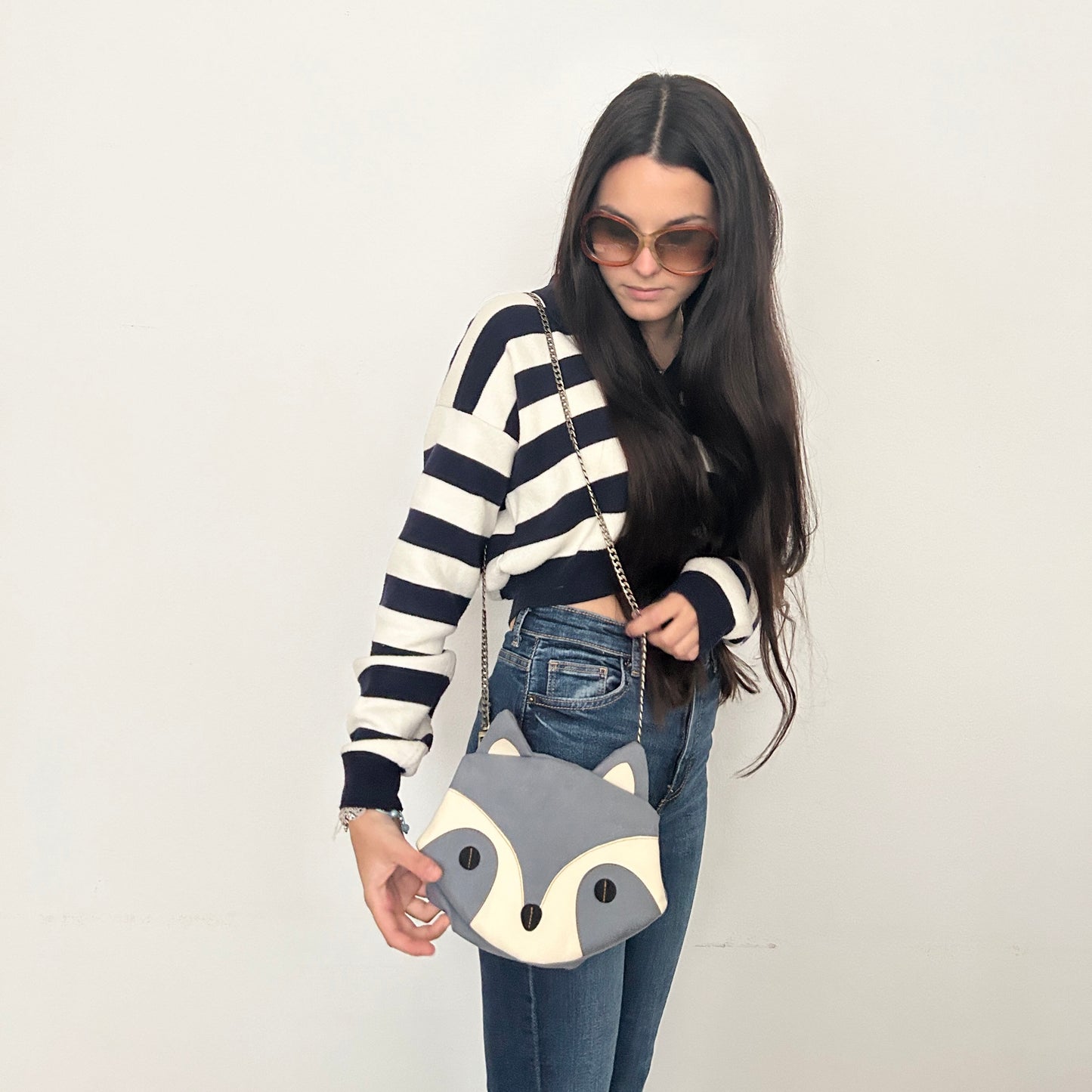 Bolso Mapache Muy Animal Frontal Modelo Adulto | Bob Art Bolso Mapache Muy Animal Frontal Modelo Adulto | Bob Art