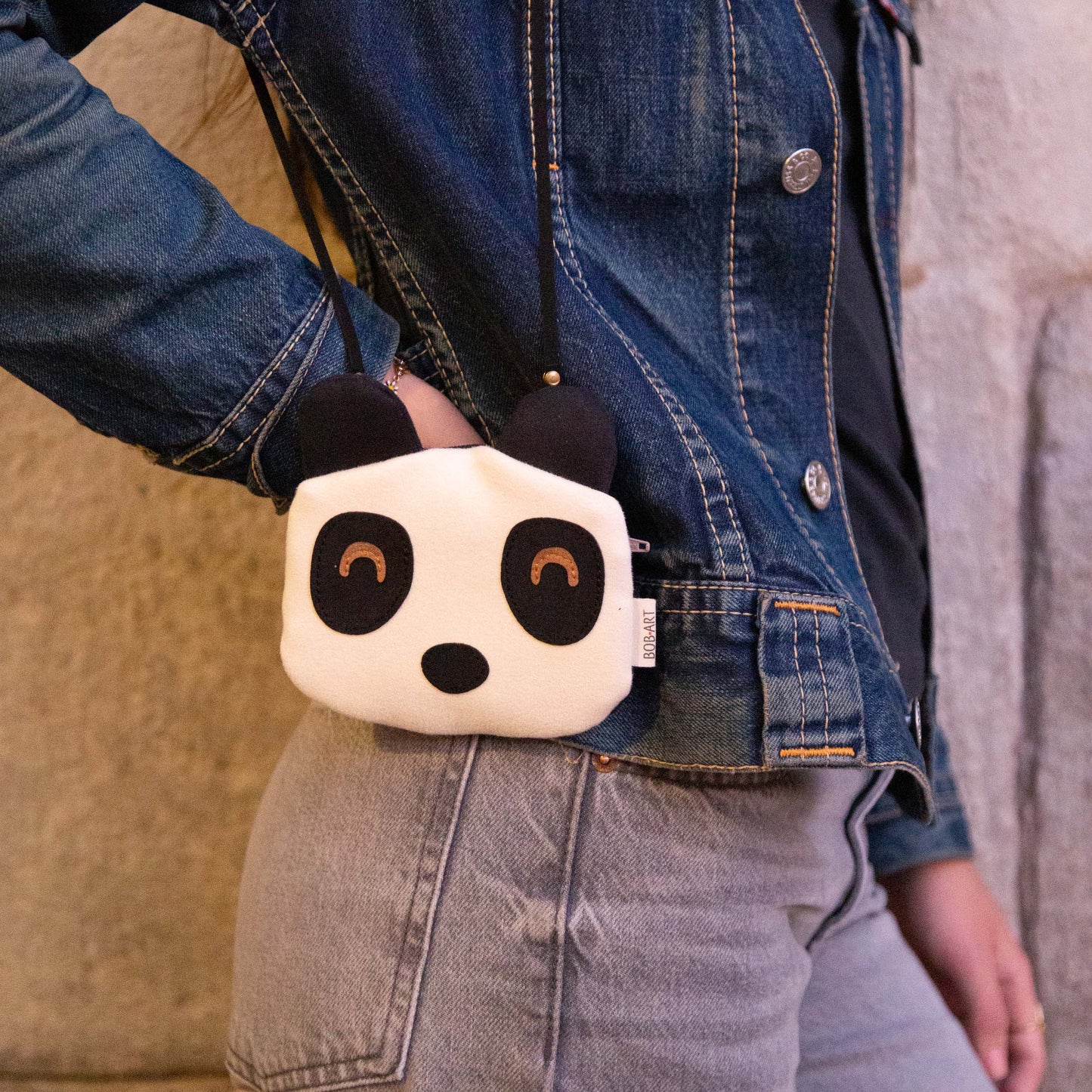 Bolso Monedero Oso Panda Animal Modelo Frontal Adulto |Bob Art Bolso Monedero Oso Panda Animal Modelo Frontal Adulto |Bob Art