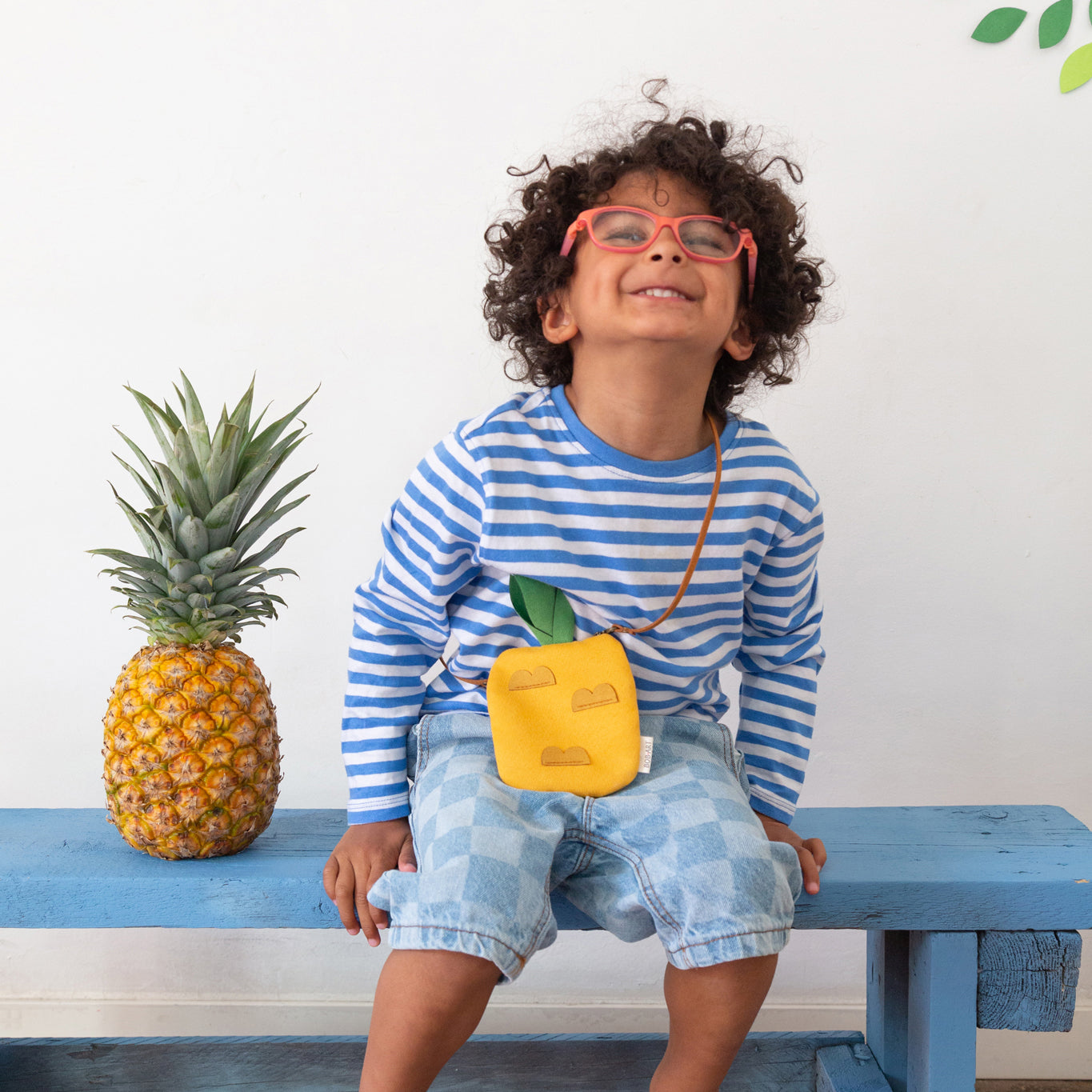 Bolso Monedero  Piña Fruitopia Frontal Modelo | Bob Art Bolso Monedero  Piña Fruitopia Frontal Modelo | Bob Art