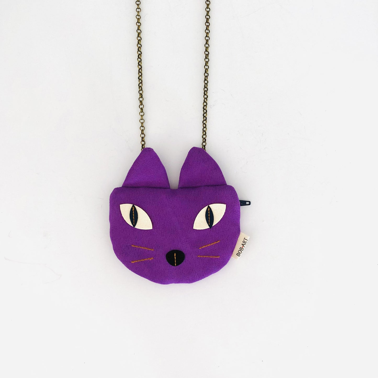Monedero Gato Sostenible Artesanal Frontal | Bob Art Monedero Gato Sostenible Artesanal Frontal | Bob Art