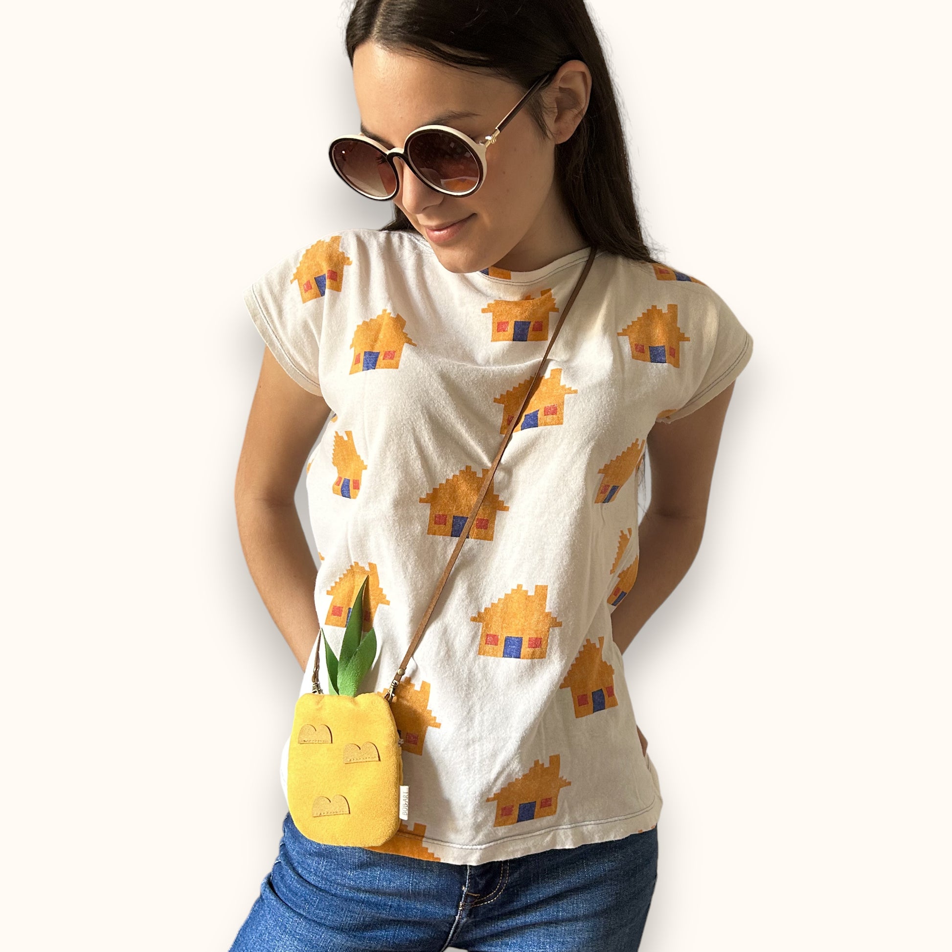 Monedero Con Cadena Forma Piña |Bob Art Monedero Con Cadena Forma Piña |Bob Art