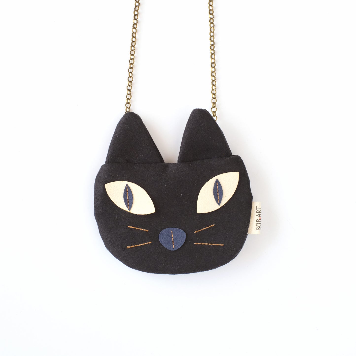Bolso Monedero Gato Artesanal Sostenible Frontal | Bob Art Bolso Monedero Gato Artesanal Sostenible Frontal | Bob Art