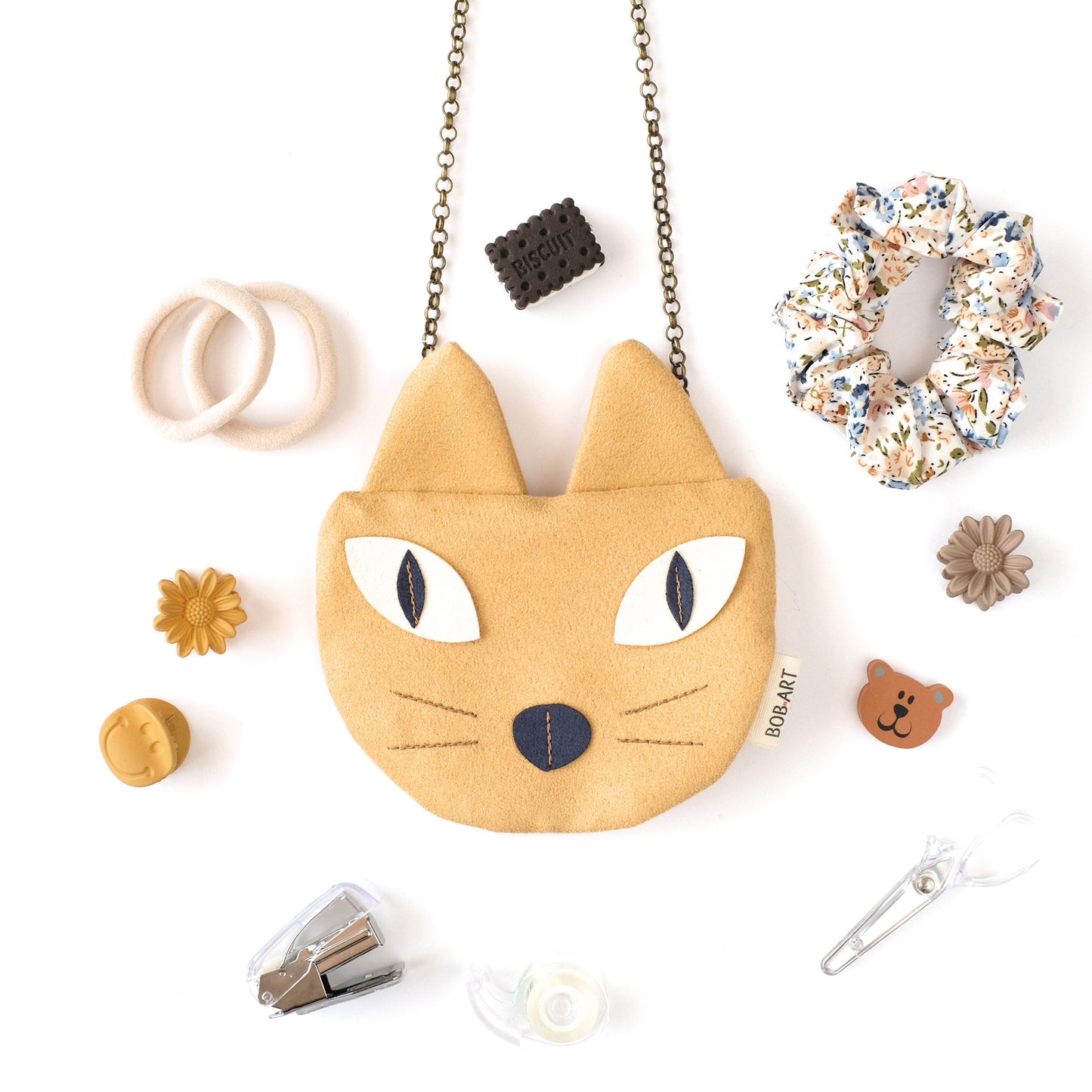 Bolso Monedero Gato Artesanal Sostenible Frontal | Bob Art Bolso Monedero Gato Artesanal Sostenible Frontal | Bob Art