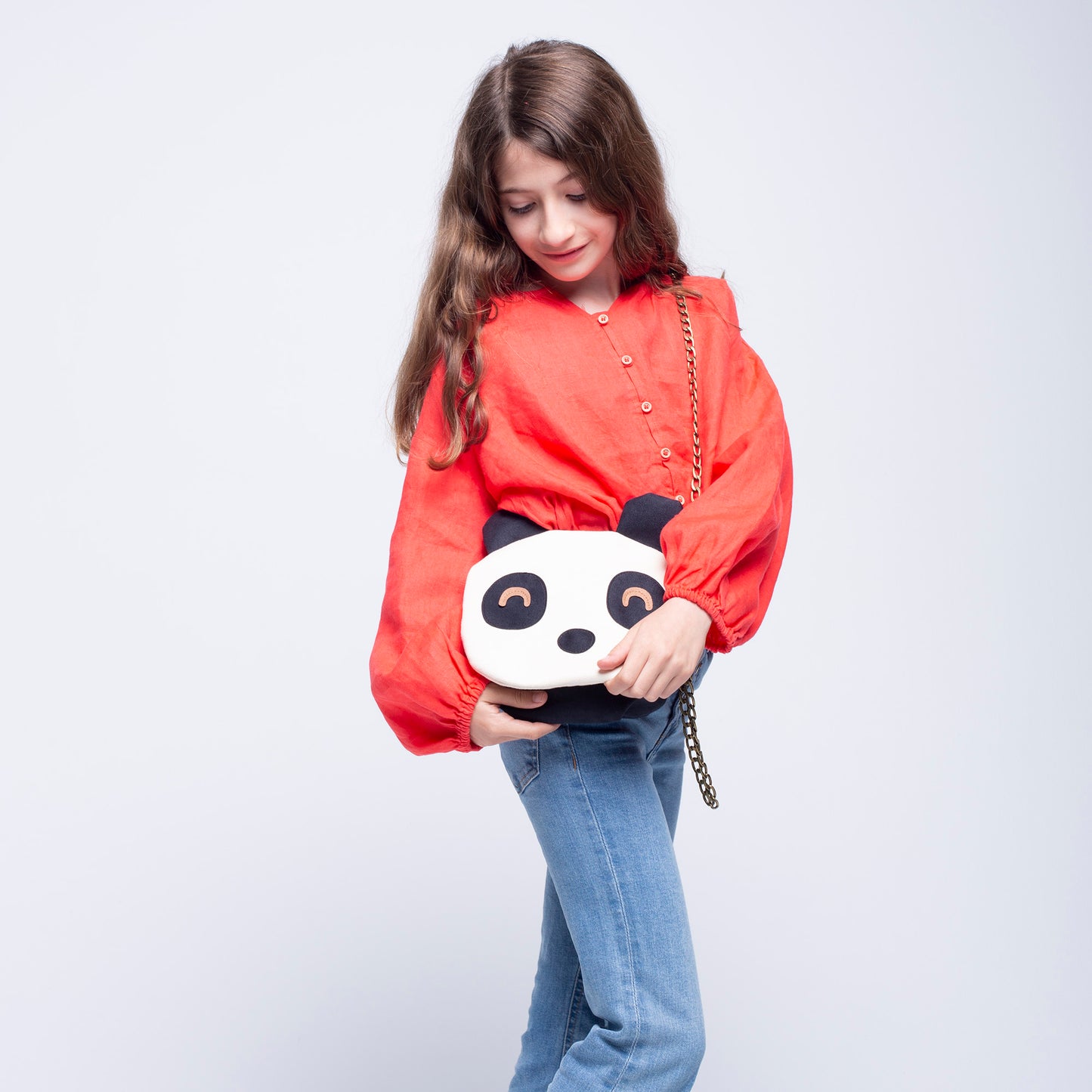 Bolso Panda Muy Animal Sostenible Artesanal Frontal Modelo |Bob Art Bolso Panda Muy Animal Sostenible Artesanal Frontal Modelo |Bob Art