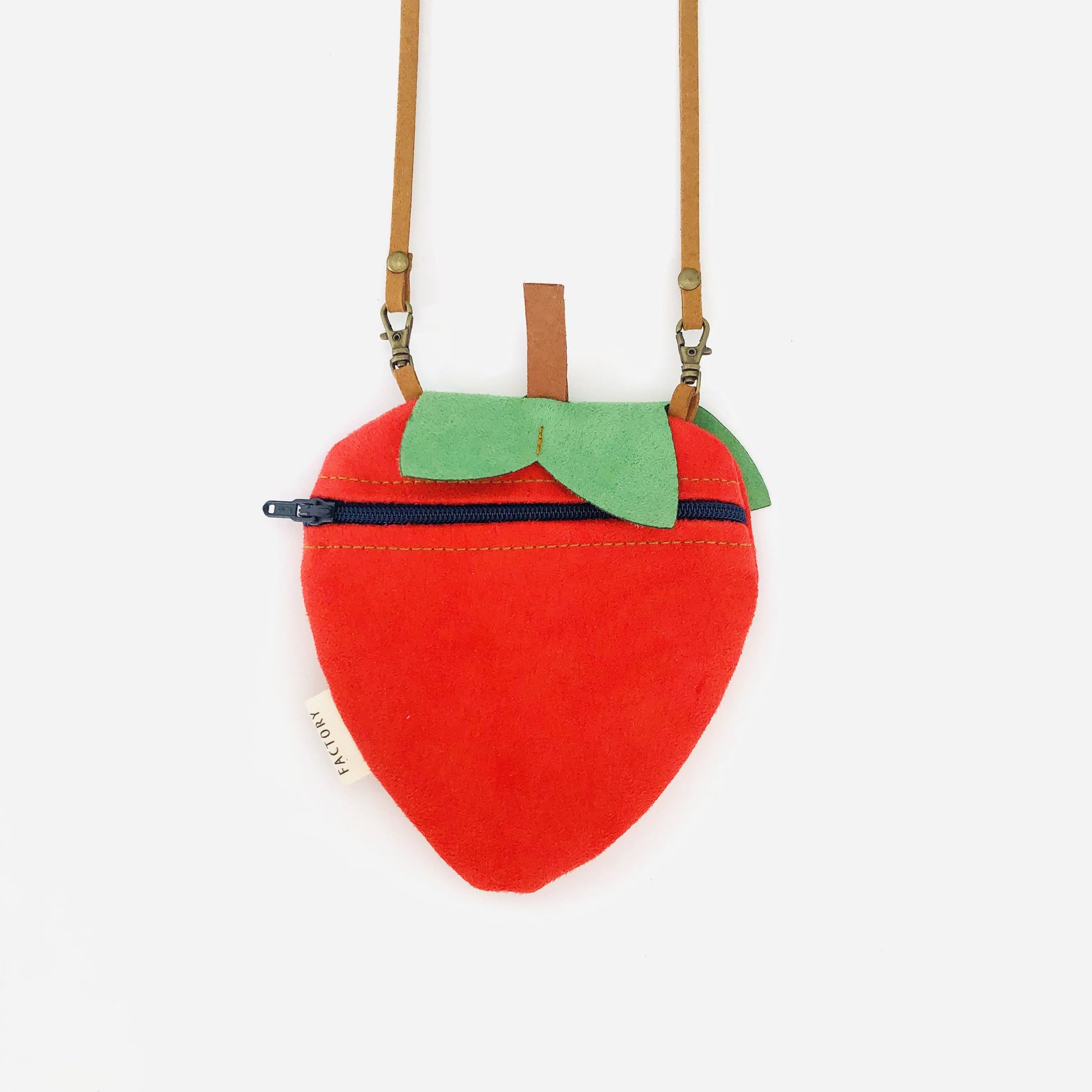 Bolso Monedero  Fresa Fruitopia Artesanal Sostenible Dorso| Bob Art