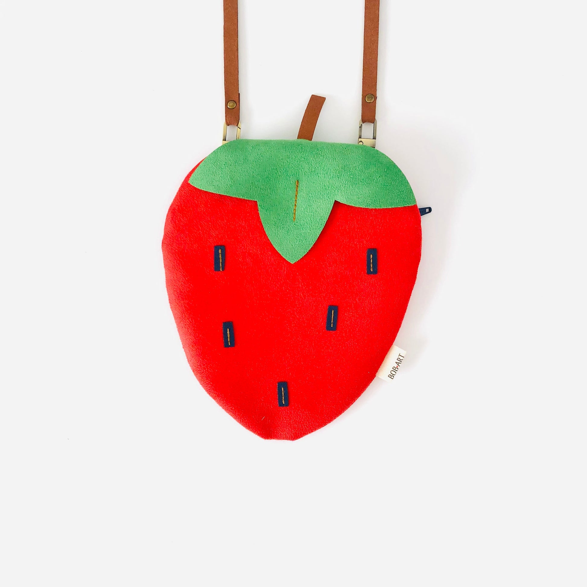 Bolso Fresa Fruitopia artesanal y sostenible Frontal | Bob Art