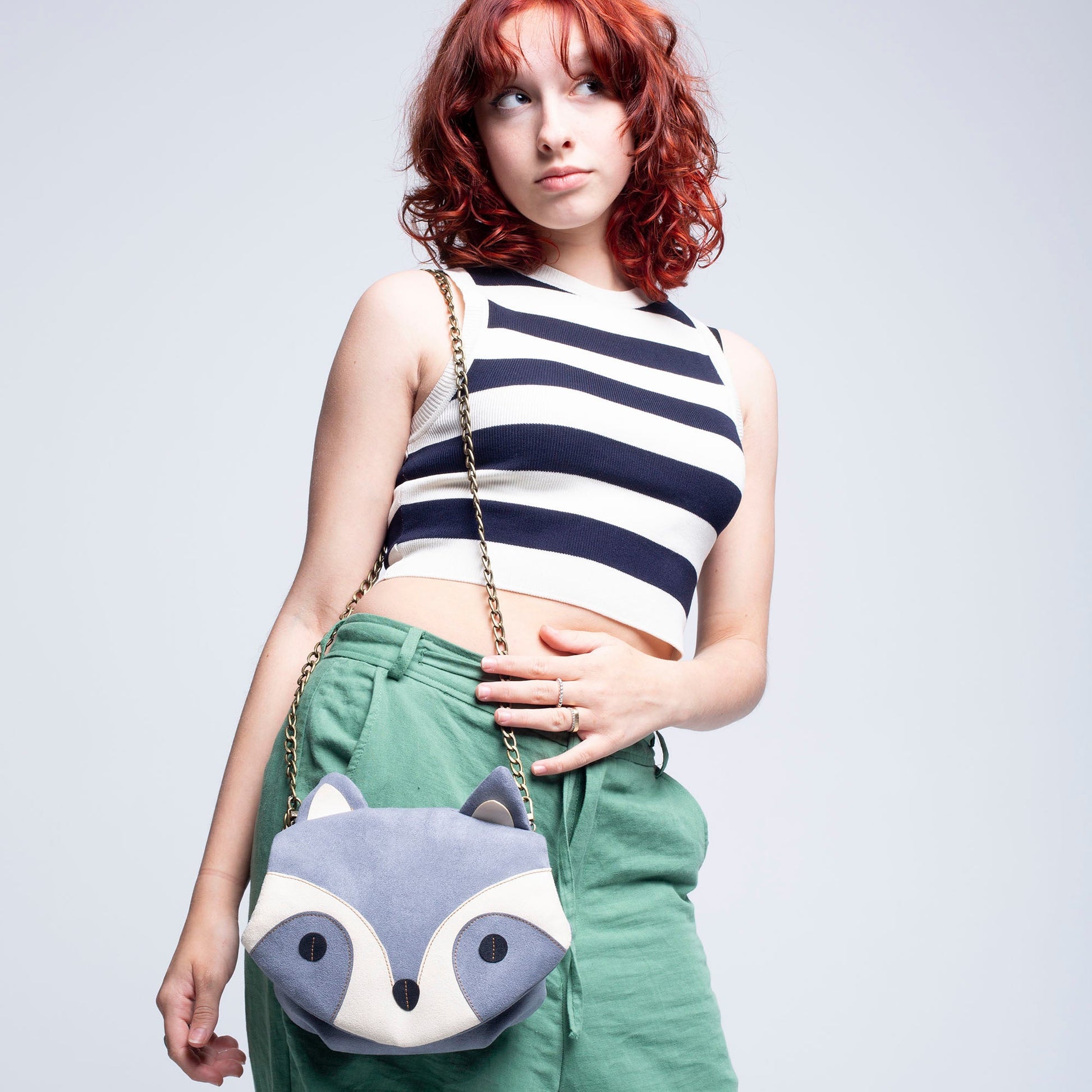 Bolso Mapache Muy Animal Frontal Modelo | Bob  Art