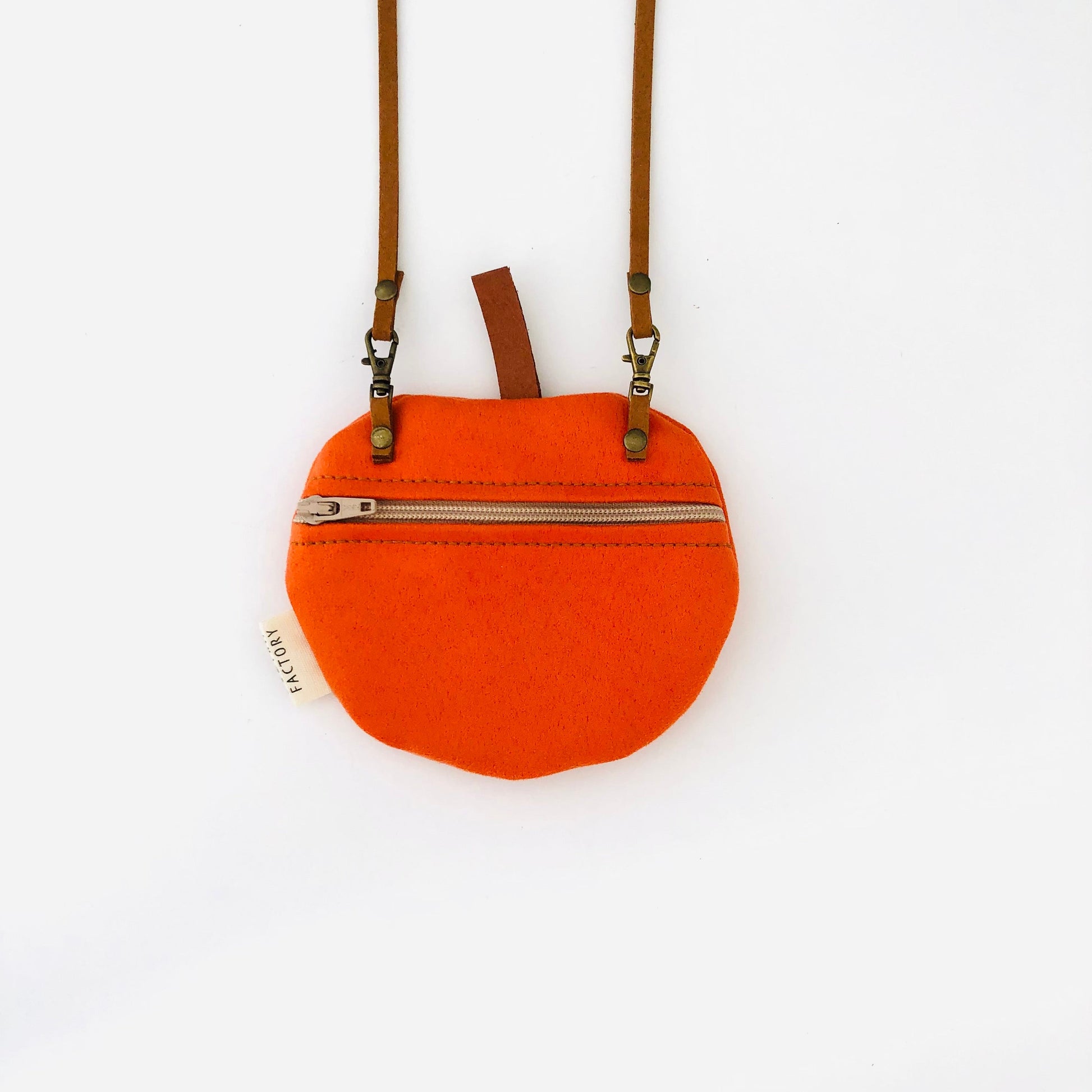 Bolso Monedero  Fruta Naranja Fruitopia Artesanal Sostenible Dorso | Bob Art