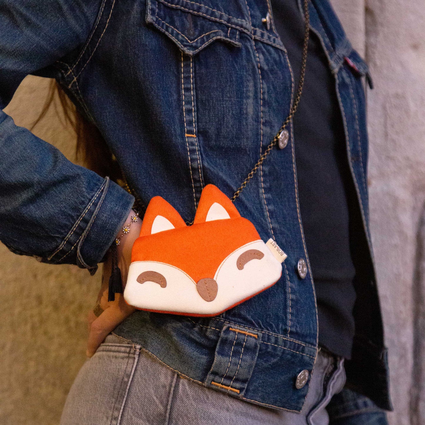 Bolso Bag Monedero Purse Zorro Fox Animal Modelo Frontal Adulto |Bob Art