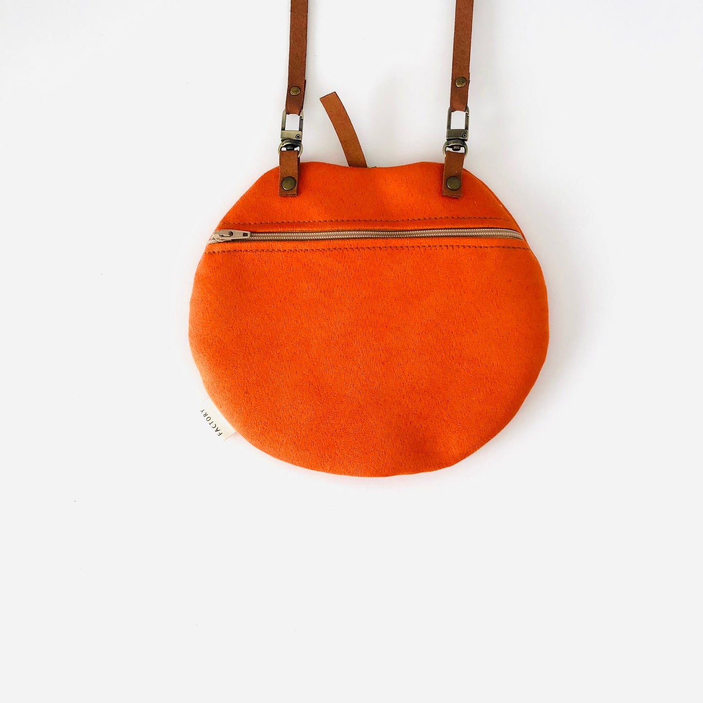Bolso Naranja Fruitopia artesanal y sostenible dorso| Bob Art