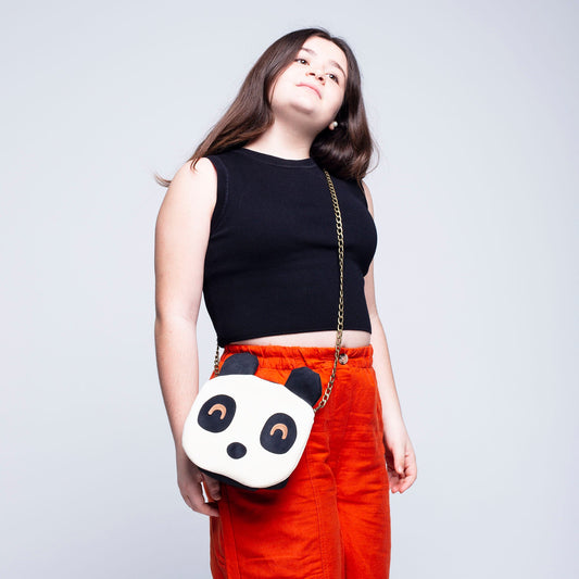 Bolso Panda Muy Animal  Frontal Modelo |Bob Art