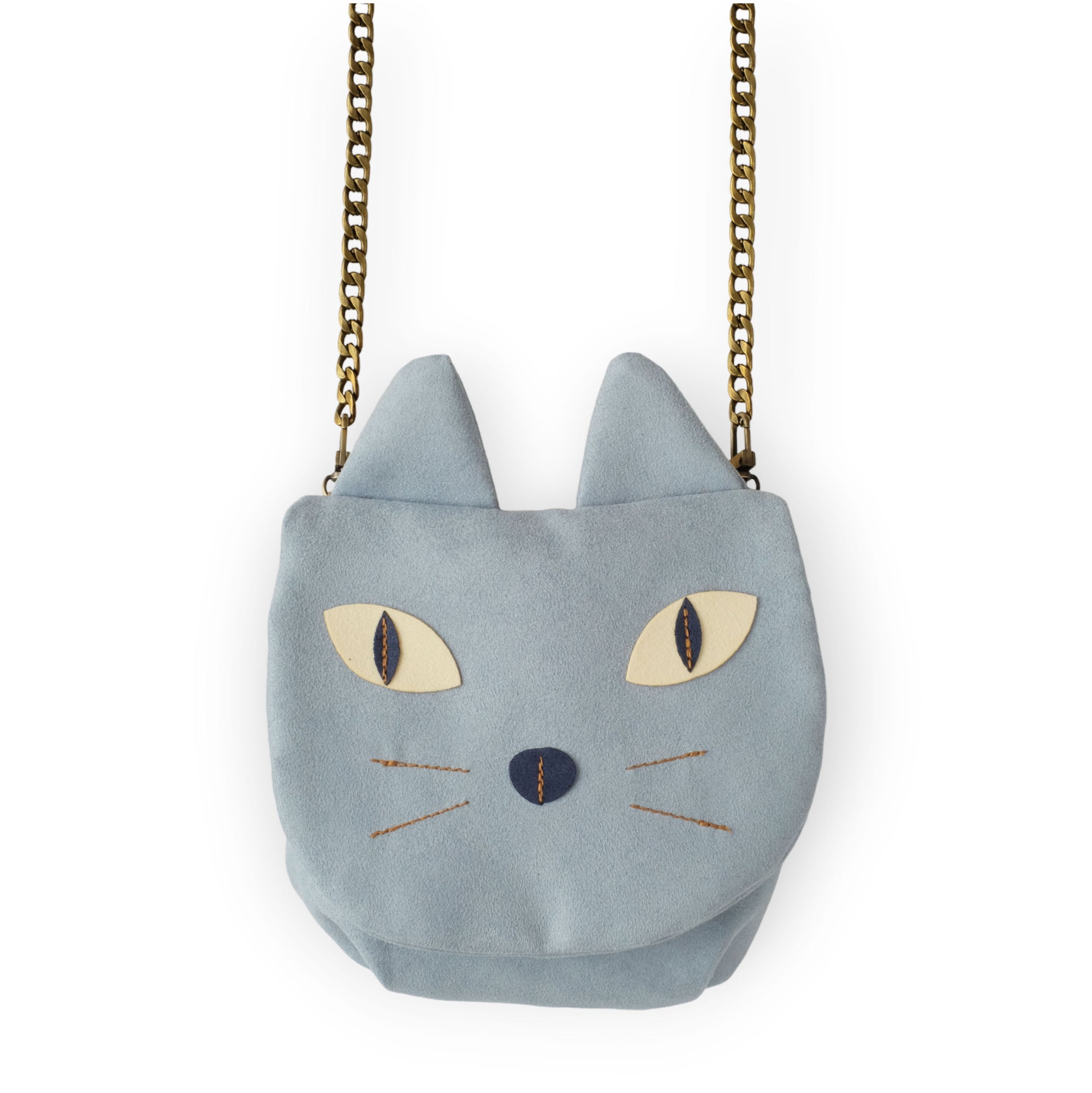 Bolso Gato Muy Animal Sostenible Artesanal Frontal Modelo |Bob Art