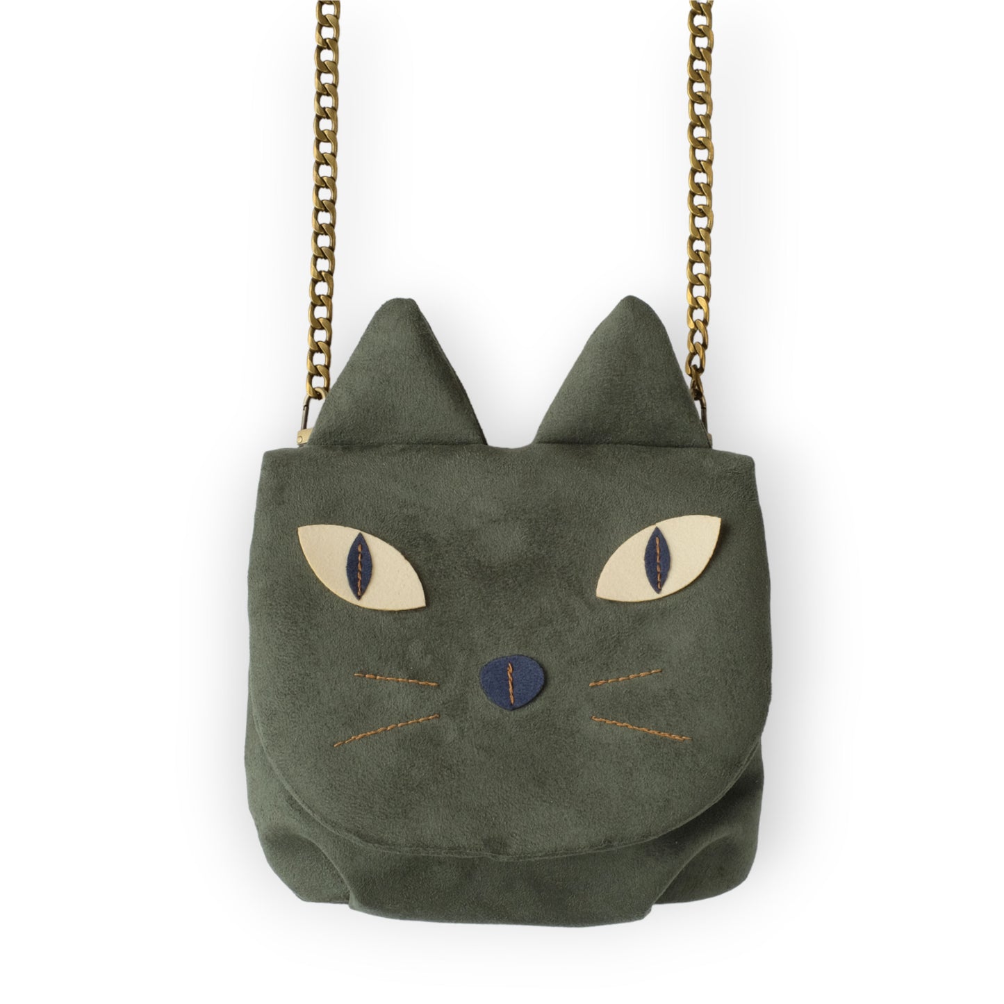 Bolso Gato Muy Animal Sostenible Artesanal Frontal Modelo |Bob Art